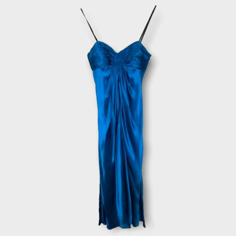 Laundry by Shelli Sagal long dress with thin straps and hidden zipper Sz 0